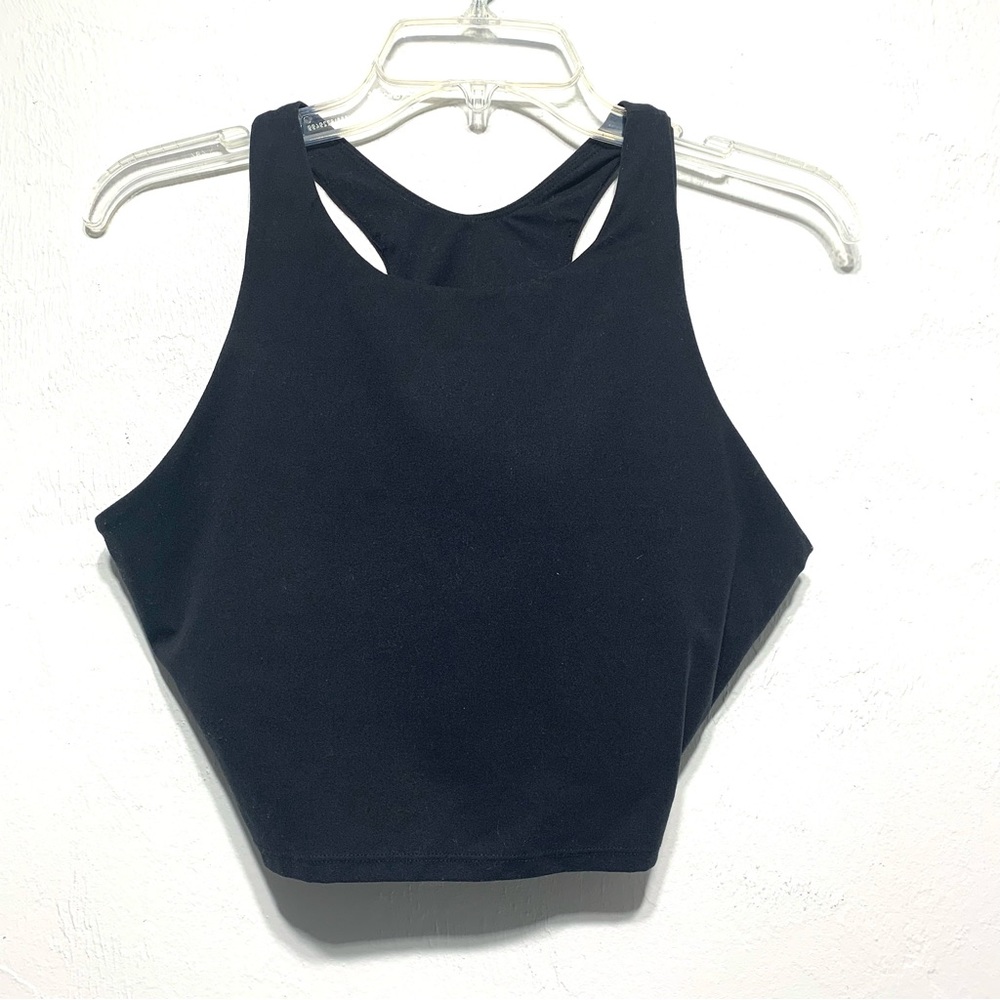 CRZ Yoga Longline Sports Bra Racerback Black size Large